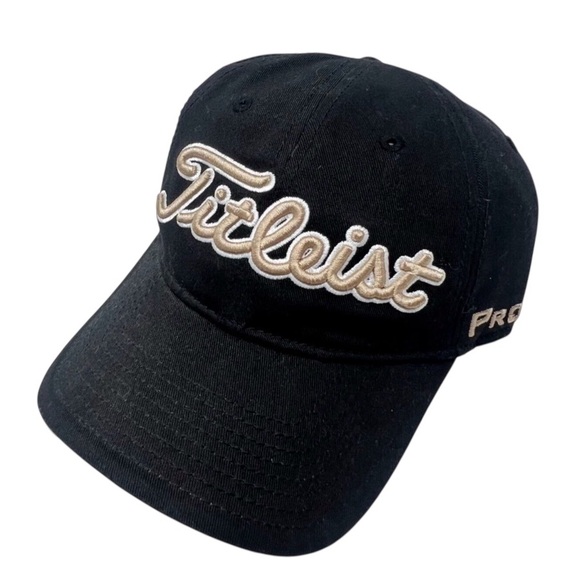 Titleist Other - NEW! TITLEIST Men's 'PRO-V1' 'FJ' Tour Cotton Golf Hat-Black/Gold/White